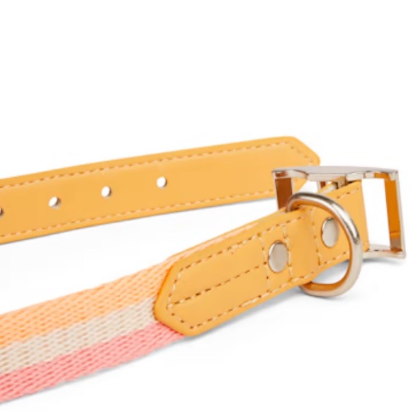 YOULY the avant-garde Horiztonal Stripe Dog Collar, Pink Small - Picture 7 of 8
